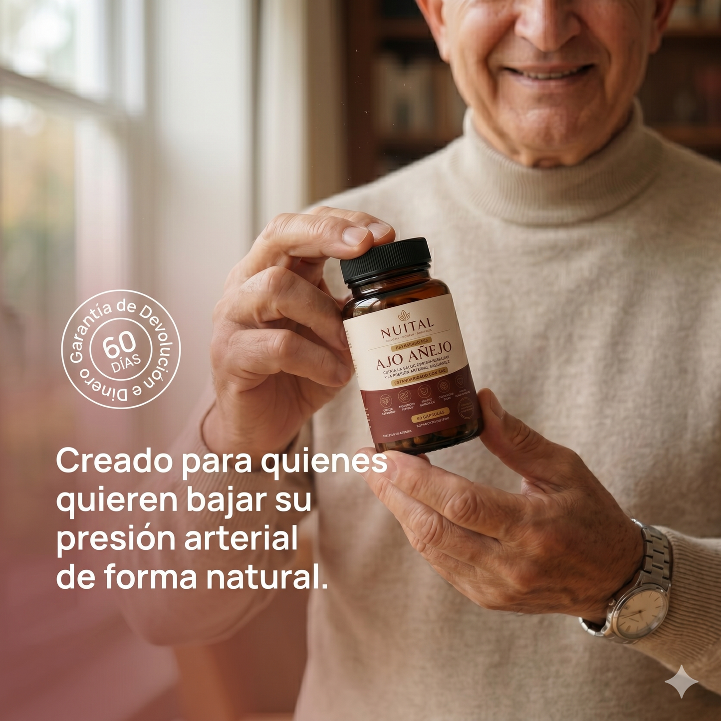 Nuital ™ | Extracto de ajo envejecido : reduce la presión arterial de forma natural.